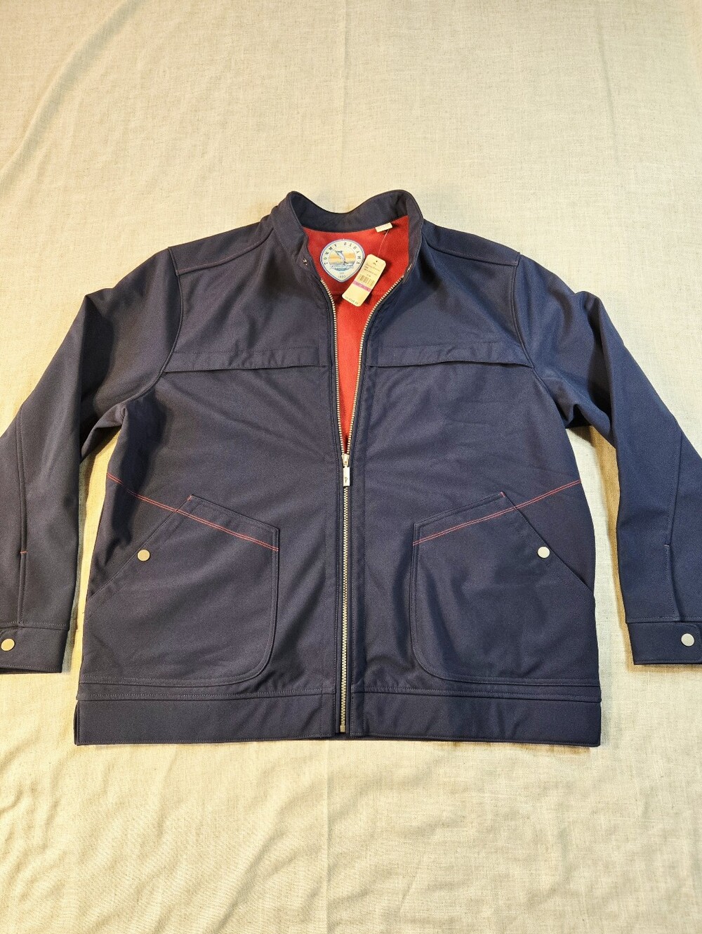 NWT Tommy Bahama Jacket Mens XXL Ace Driver Full Zip Blue Softshell Fleece Lined